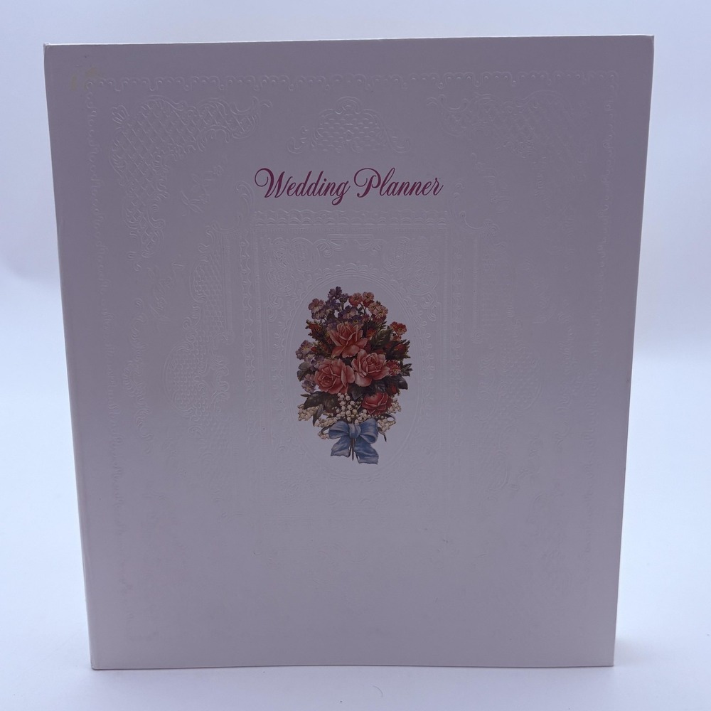 Vintage Hallmark Wedding Planner White 3-Ring Binder 1989 USA Etiquette Guide